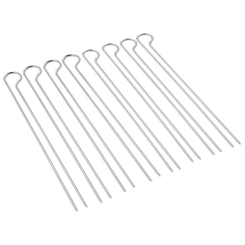 Weber Çift şiş seti (30 cm uzunluğunda), 8 adet, karides, sebze veya et sabitlemek için ideal, ızgara yapılan yiyecekleri kolayca çevirin, bulaşık makinesinde yıkanabilir - gümüş (6320)