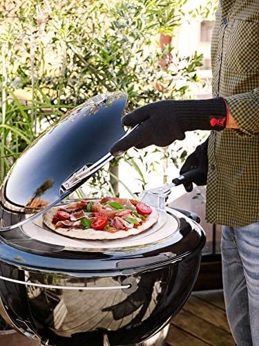 Weber® Pizza küreği, pizza küreği, pizza küreği, paslanmaz çelik, döner sap, yerden tasarruf sağlayan saklama için, pizza, ekmek vs. için, 6691