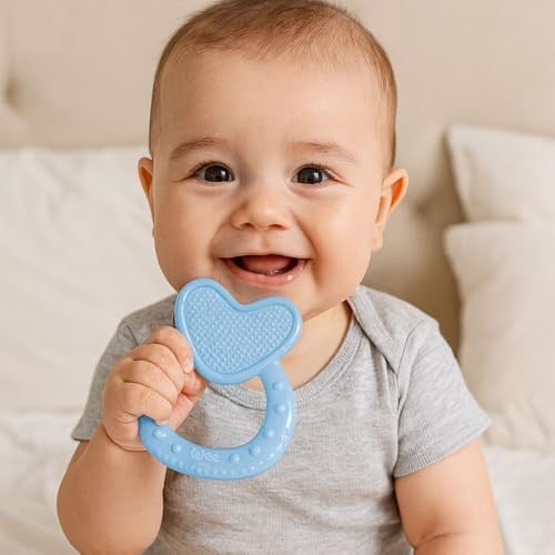 Wee Baby Kalpli Silikon Diş Kaşıyıcı - MAVİ