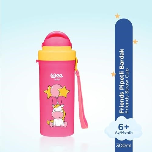Wee Baby Pipetli Bardak 300 ml - PEMBE
