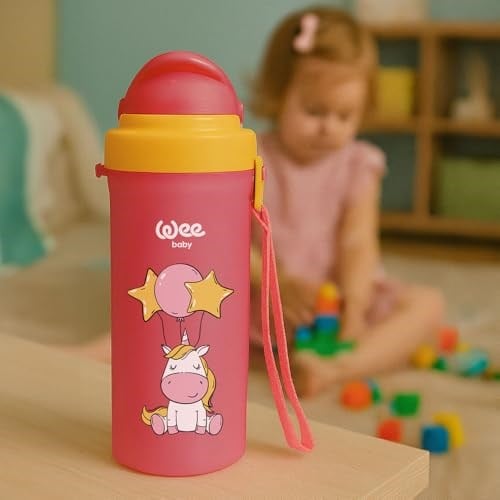 Wee Baby Pipetli Bardak 300 ml - PEMBE