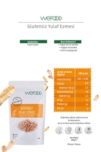 Wefood Glütensiz Yulaf Ezmesi 300 Gr 2Li