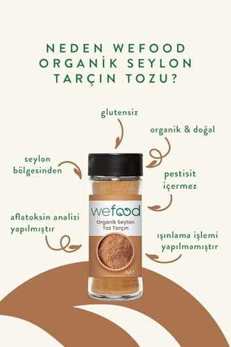 Wefood Organik Seylon Tarçın Tozu 45 Gr 4Lü
