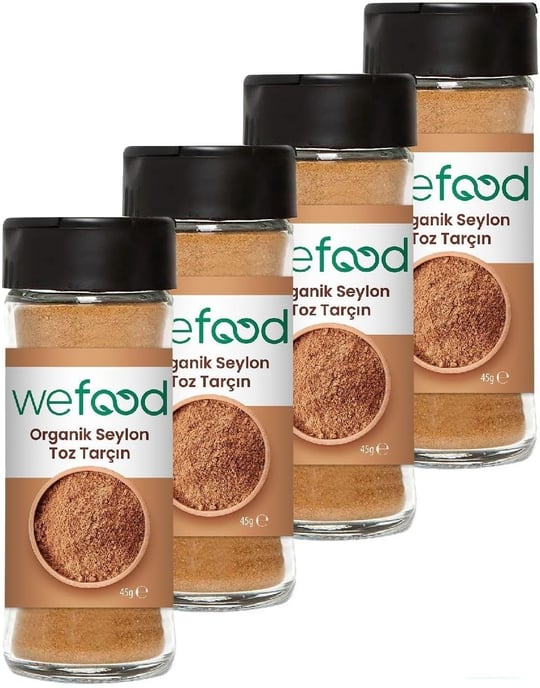 Wefood Organik Seylon Tarçın Tozu 45 Gr 4Lü