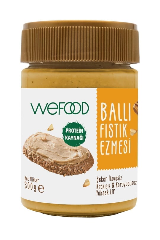 Wefood Şekersiz Ham Ballı Fıstık Ezmesi 300 gr
