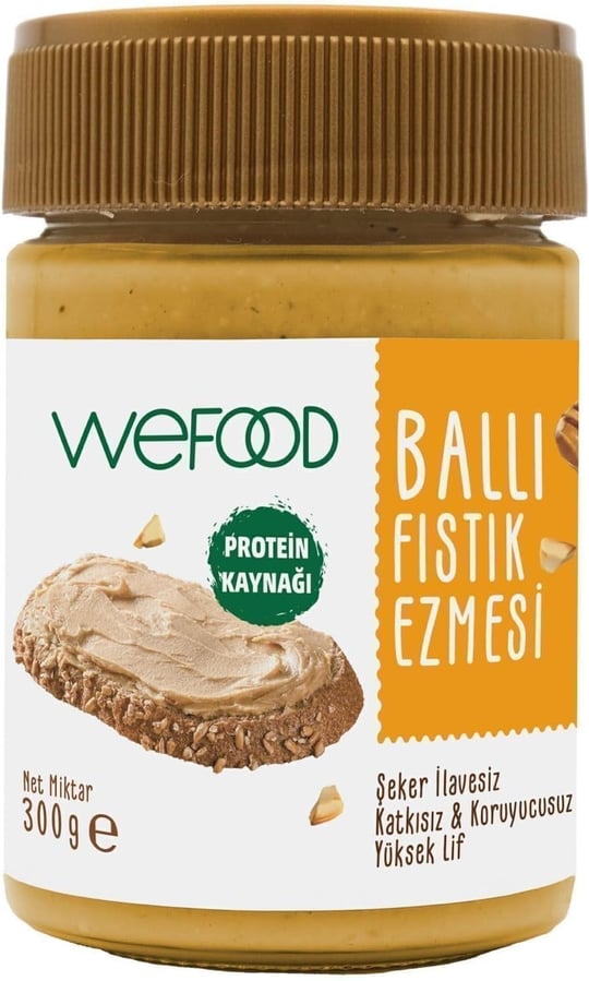 Wefood Şekersiz Ham Ballı Fıstık Ezmesi 300 gr