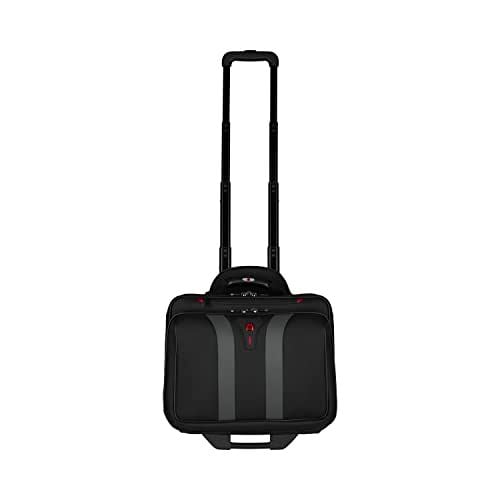 WENGER Granada Trolley dizüstü bilgisayar çantası, 15,6 inçe kadar dizüstü bilgisayar, tekerlekli evrak çantası, düzenleyici, 29 l, kadın, erkek, ofis, iş, seyahat, üniversite, siyah, 600659, Siyah,