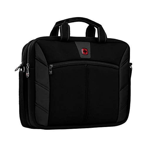WENGER Sherpa dizüstü bilgisayar çantası, asmak için, 16 inçe kadar dizüstü bilgisayar, evrak çantası, 8 l, kadın, erkek, ofis, iş, üniversite seyahat, siyah, 600653, Siyah, 16.0, evrak çantası