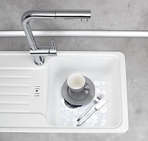 Wenko 2003010100 Lavabo Altlığı Stone Şeffaf, Plastik, Şeffaf,50 x 40 x 25 cm