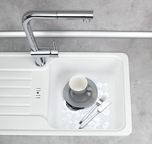 Wenko 2003010100 Lavabo Altlığı Stone Şeffaf, Plastik, Şeffaf,50 x 40 x 25 cm