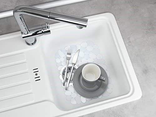 Wenko 2003010100 Lavabo Altlığı Stone Şeffaf, Plastik, Şeffaf,50 x 40 x 25 cm