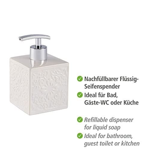 Wenko Cordoba sabunluk beyaz seramik sıvı sabunluk beyaz