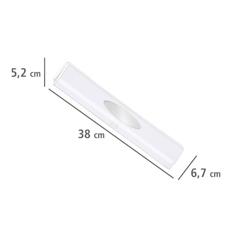 WENKO Folyo kesici Perfect-Cutter, taze tutma folyosu ve alüminyum folyo için pratik rulo, plastik folyo dağıtıcı, 38 x 5,2 x 6,7 cm, beyaz