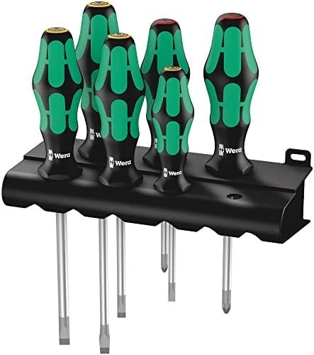 Wera 334/6 Raflı Tornavida Seti Kraftform, Plus lazer Uç + Raf, 6 Parça, 05105650001