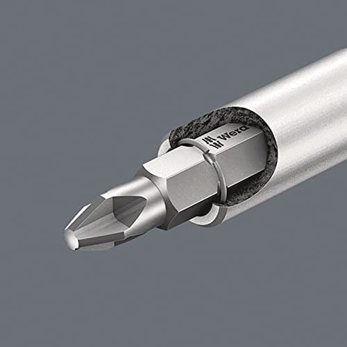Wera 810/1 Yaylı Segmanlı Uç Tutucu, 1/4 inç x 120 mm, 05051005001, Gümüş