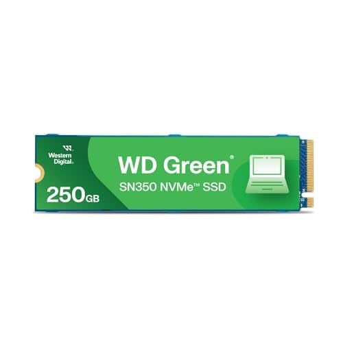 Western Digital 250GB WD Yeşil SN350 NVMe Dahili SSD Katı Hal Sürücüsü - Gen3 PCIe, M.2 2280, 2.400 MB/sye kadar - WDS250G2G0C