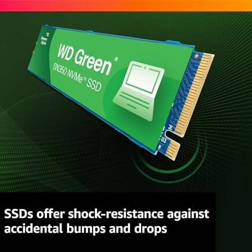 Western Digital 250GB WD Yeşil SN350 NVMe Dahili SSD Katı Hal Sürücüsü - Gen3 PCIe, M.2 2280, 2.400 MB/sye kadar - WDS250G2G0C