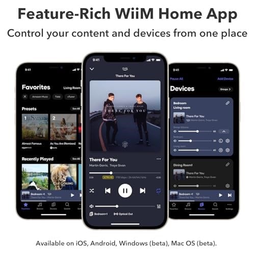 WiiM Ultra Müzik Flama ve Dijital Preamp | 3,5 inç Dokunmatik Ekran, Chromecast ve Alexa ile Uyumlu, Stream Spotify, Amazon Müzik, Gelgit ve Daha Fazlası | HDMI ARC, Fono Girişi ve Kulaklık Çıkışı |