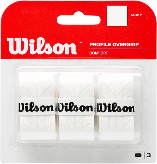 Wilson Profile Overgrip tenis raketi için, 3lü paket - Seçenekler: Tek, Tek kişilik