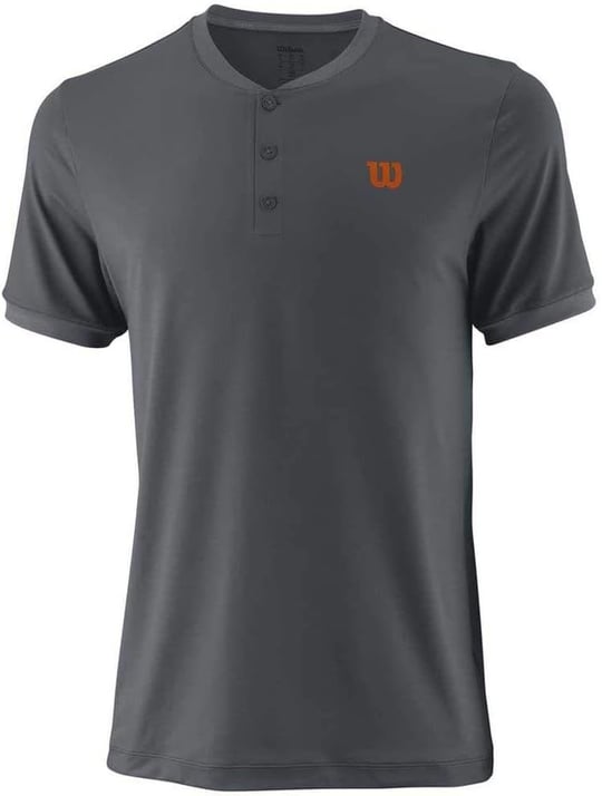 Wilson UWII Henley DK Gri Erkek Tenis T-Shirt wra762906