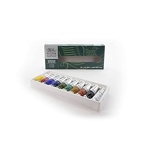 Winsor & Newton 1490698 Winton, ince kaliteli yağlı boya, eşit tutarlılık, yüksek kapatma gücü ve pigment zengini – yağlı boya seti, 6 renk, 37 ml tüplerde