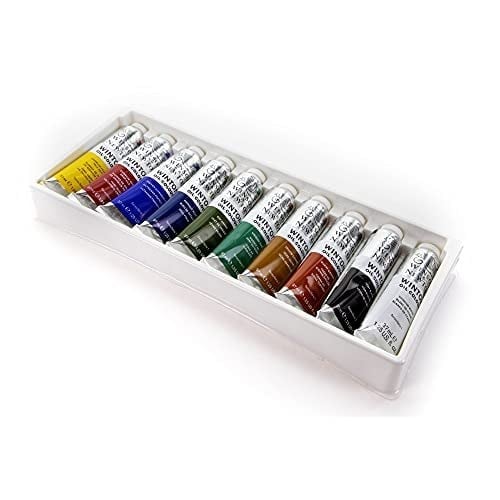 Winsor & Newton 1490698 Winton, ince kaliteli yağlı boya, eşit tutarlılık, yüksek kapatma gücü ve pigment zengini – yağlı boya seti, 6 renk, 37 ml tüplerde