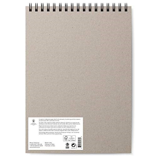 Winsor & Newton 6694006 Karışık Medya Kağıdı, Blokta, 30 Sayfa, 22,9 x 30,5 cm, 250 g/m², FSC, Asit İçermez, Optik Açıcı Olmaz - Seçenekler: A4 - 10 Blatt im Ölmalblock, 8.3