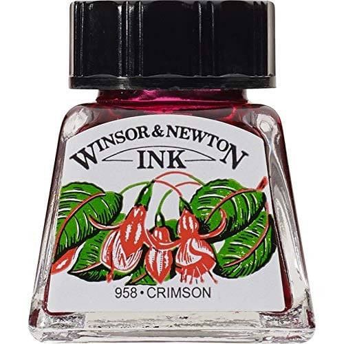 Winsor & Newton Çini Mürekkebi 14ml - Crimson - Seçenekler: 14 ml, 30 ml, 250 ml, 500 ml