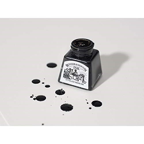 Winsor & Newton Drawing Ink Çizim Mürekkebi, 14ml, Indian Black 030