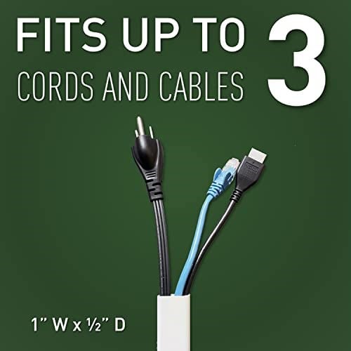Wiremold Kablo Yönetim Kiti, CordMate II, Kordon Düzenleyici ve Gizleyici, Kablo Kapatıcı ve Duvar Koruyucu, Orta Kapasite, CMK50