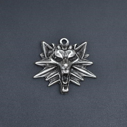 Witcher Deri ip Kolye - Gümüş Kaplama - Kadın Erkek Kolye - No:752