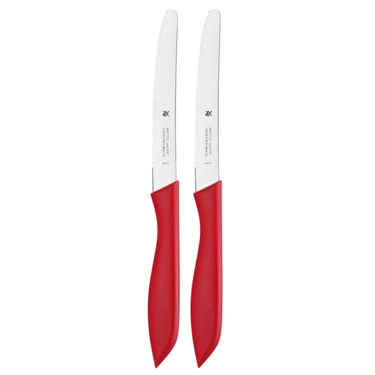 WMF 2 Parça Kahvaltı Bıçağı Seti, 23 cm, Tırtıklı Ekmek ve Sandviç Bıçağı, Özel Bıçak Çeliği, Plastik Sap, Kırmızı