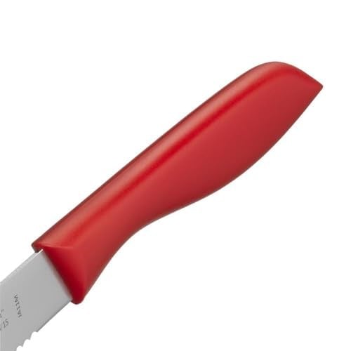 WMF 2 Parça Kahvaltı Bıçağı Seti, 23 cm, Tırtıklı Ekmek ve Sandviç Bıçağı, Özel Bıçak Çeliği, Plastik Sap, Kırmızı