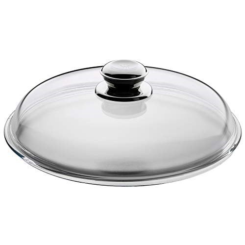 WMF 28 cm Cam Tava Kapağı, Metal Kulplu, Isıya Dayanıklı Cam, 28 cm Tavalar İçin, Bulaşık Makinesinde Yıkanabilir