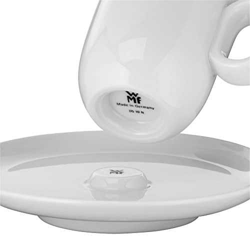 WMF Barista 4 Parça Espresso Fincan Takımı, 2 Adet 60 ml Espresso Fincanı ve 2 Fincan Tabağı, Porselen, Bulaşık Makinesinde Yıkanabilir