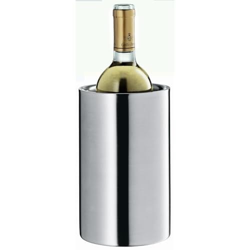 WMF Clever&More Çift Cidarlı Şarap ve Şampanya Soğutucusu, 19,5 cm, Paslanmaz Çelik, Mat, Şişe Soğutucu ve Buz Kovası