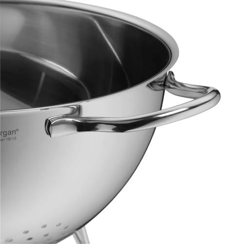 WMF Gourmet Paslanmaz Çelik Süzgeç, 24 cm, Ayaklı Makarna Süzgeci, Cromargan® Yüksek Kaliteli Paslanmaz Çelik, Bulaşık Makinesinde Yıkanabilir