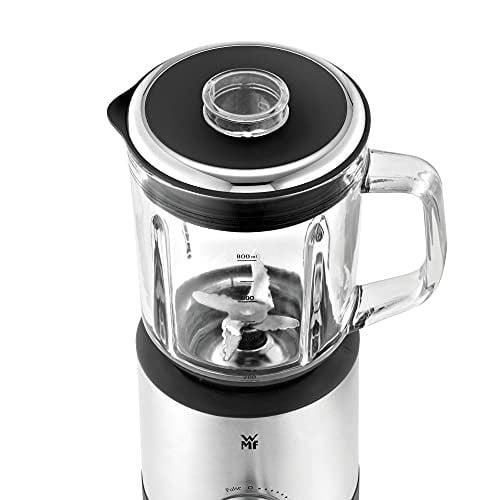 WMF Küchenminis Kompakt Blender, 400 W, Mini Sürahi Blender, 800 ml Cam Hazne, Mat Paslanmaz Çelik