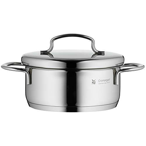 WMF Mini Derin Tencere, 12 cm, 0,7 L, Metal Kapaklı, İndüksiyon Uyumlu, Cromargan® Yüksek Kaliteli Parlak Paslanmaz Çelik,  - Seçenekler: Düşük Güveç, Et tenceresi, Güveç Tabağı, Kızartma Tenceresi...