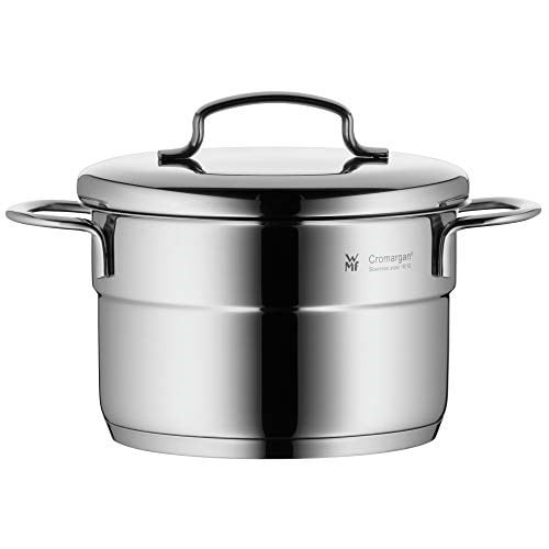 WMF Mini Derin Tencere, 14 cm, 1,3 L, Metal Kapaklı, İndüksiyon Uyumlu, Cromargan® Yüksek Kaliteli Paslanmaz Çelik, Üst Üste Saklanabilir