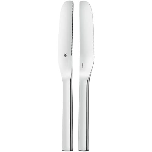 WMF Nuova 2 Parça Kahvaltı Bıçağı Seti, 19,5 cm, Tırtıklı Ekmek ve Sandviç Bıçağı, Cromargan® Yüksek Kaliteli Parlak Paslanmaz Çelik