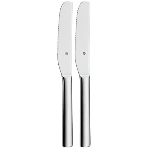 WMF Nuova 2 Parça Kahvaltı Bıçağı Seti, 19,5 cm, Tırtıklı Ekmek ve Sandviç Bıçağı, Cromargan® Yüksek Kaliteli Parlak Paslanmaz Çelik
