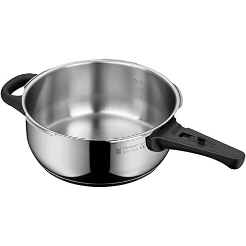 WMF Perfect One Pot 2 Parça Düdüklü Tencere Seti, 4,5 L ve 3 L, İndüksiyon Uyumlu, Cromargan® Yüksek Kaliteli Paslanmaz Çelik, 2 Pişirme Kademesi, Büyük Pişirme Göstergesi, Çıkarılabilir Kapak Sapı