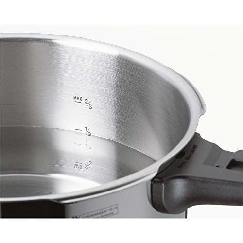 WMF Perfect Premium One Pot 6,5 L Düdüklü Tencere, 22 cm, İndüksiyon Uyumlu, Cromargan® Yüksek Kaliteli Parlak Paslanmaz Çelik, 2 Pişirme Kademesi, All-in-One Döner Kontrol Düğmesi