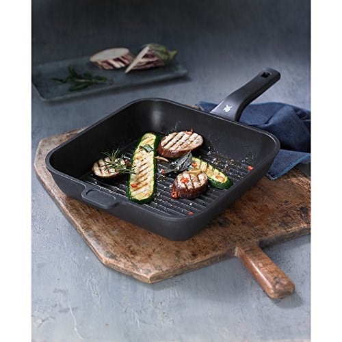 WMF PermaDur Premium Izgara Tavası, 28 cm, İndüksiyon Uyumlu, Yapışmaz Kaplamalı Alüminyum, Kare Tava, Çıtır Pişirme İçin İdeal, Ergonomik Pla - Seçenekler: Izgara tavası, Popüler, Parrilla 28 x 28 cm