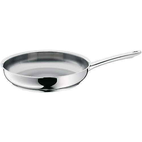 WMF Profi 28 cm Paslanmaz Çelik Tava, Kaplamasız, Cromargan® Yüksek Kaliteli Paslanmaz Çelik, İndüksiyon Dahil Tüm Ocaklarla Uyumlu, Fırına Girebilir, B - Bedenler: 20 cm, 28 cm, 20 cm (Auslaufmodell)