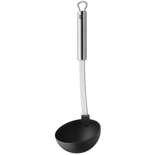 WMF Profi Plus Çorba Kepçesi, 30 cm, Isıya Dayanıklı Plastik Uçlu, Cromargan® Yüksek Kaliteli Yarı Mat Paslanmaz Çelik, Yapışmaz Kaplamalı Tencereler İçin