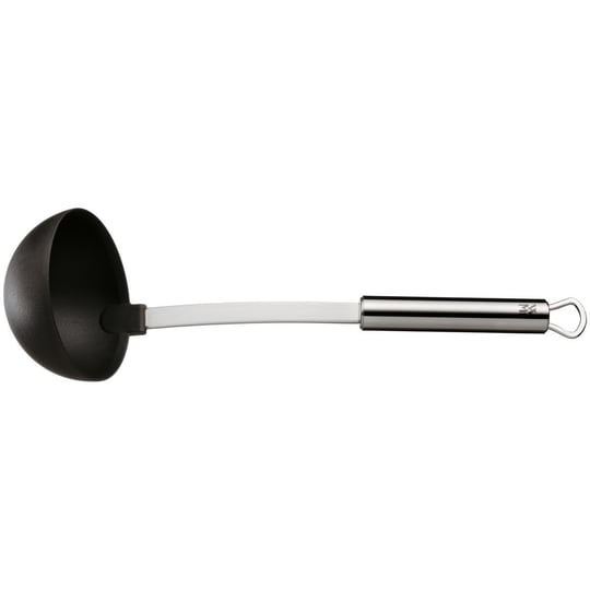 WMF Profi Plus Çorba Kepçesi, 30 cm, Isıya Dayanıklı Plastik Uçlu, Cromargan® Yüksek Kaliteli Yarı Mat Paslanmaz Çelik, Yapışmaz Kaplamalı Tencereler İçin