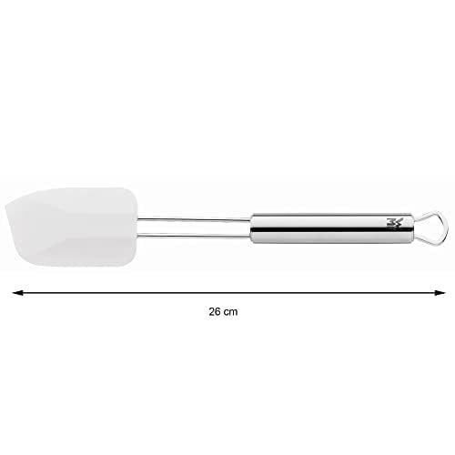WMF Profi Plus Silikon Hamur Spatulası, 26 x 5,5 cm, Cromargan® Yüksek Kaliteli Yarı Mat Paslanmaz Çelik, 200°Cye Kadar Isıya Dayanıklı, Beyaz, Bulaşık Makinesinde Yıkanabilir
