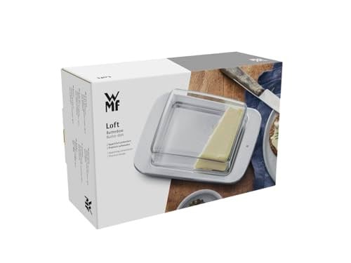 WMF Tereyağlık, 11,5 x 16,8 cm, Cromargan® Yüksek Kaliteli Mat Paslanmaz Çelik, Plastik Kapaklı, Bulaşık Makinesinde Yıkanabilir